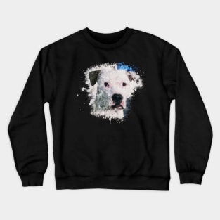 Pit bull watercolor Crewneck Sweatshirt